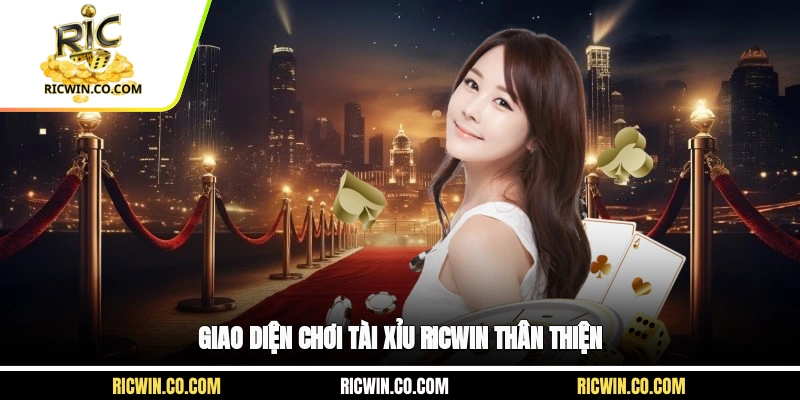 Giao diện chơi Tài xỉu Ricwin thân thiện