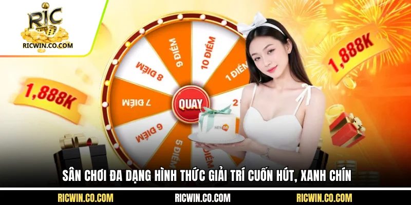 Sân chơi đa dạng hình thức giải trí cuốn hút, xanh chín